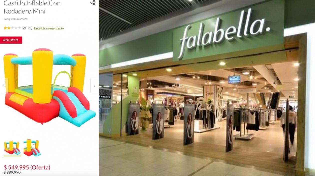 El Castillo Inflable que vende Falabella.