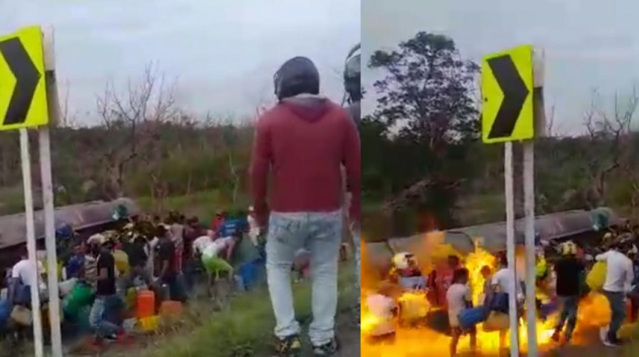 Momento de la explosión.