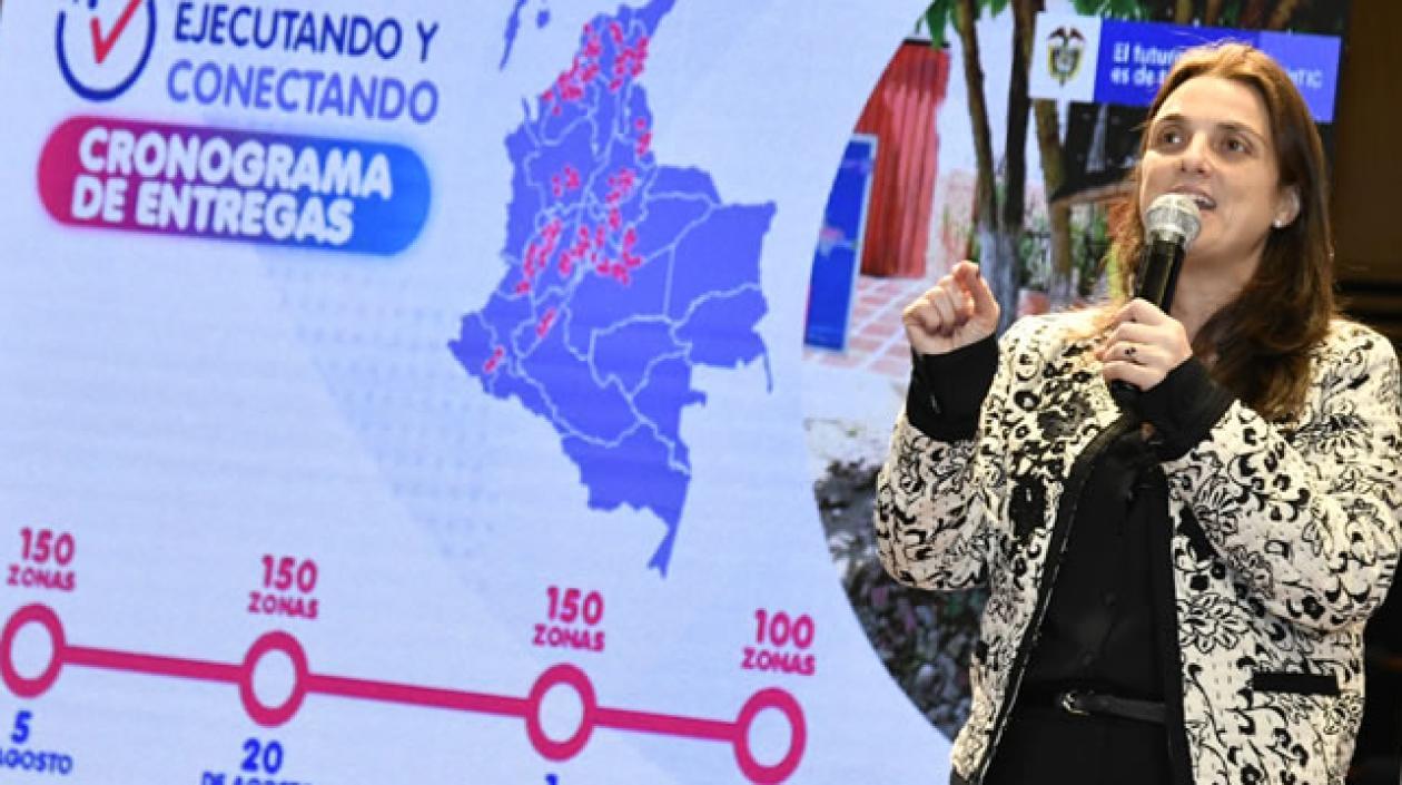 La ministra TIC, Karen Abudinen.