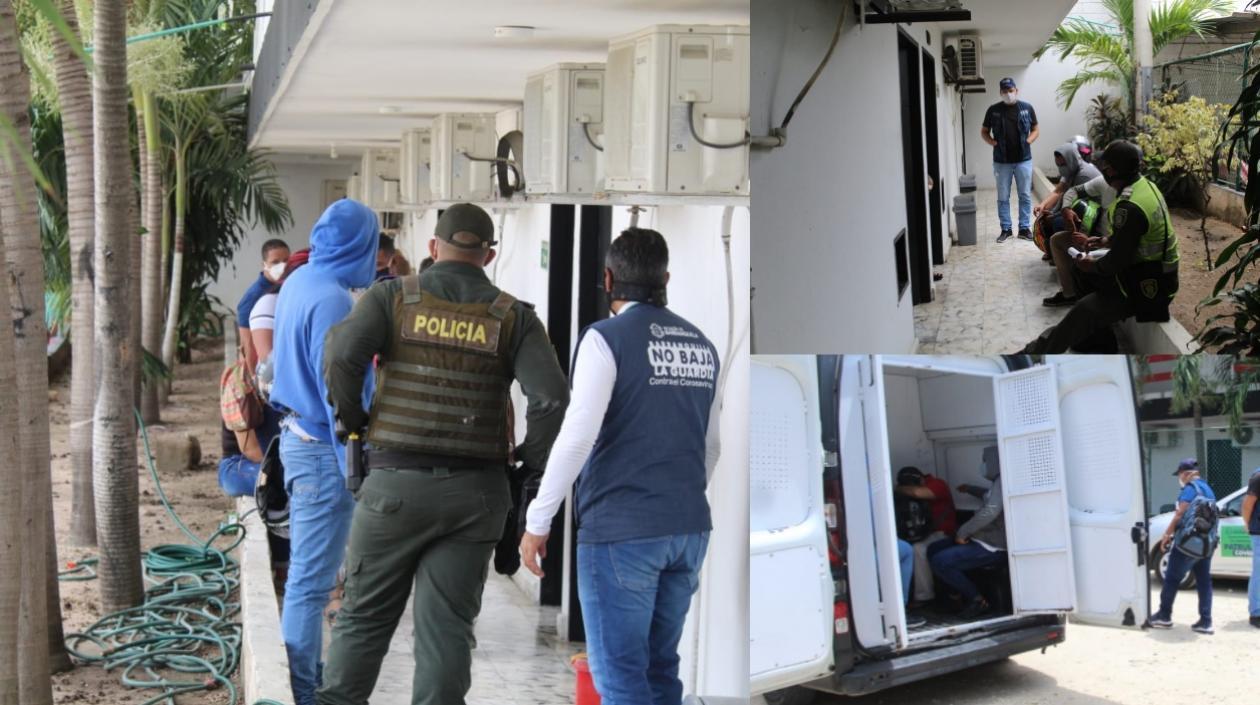 Patrulla Covid en el motel.