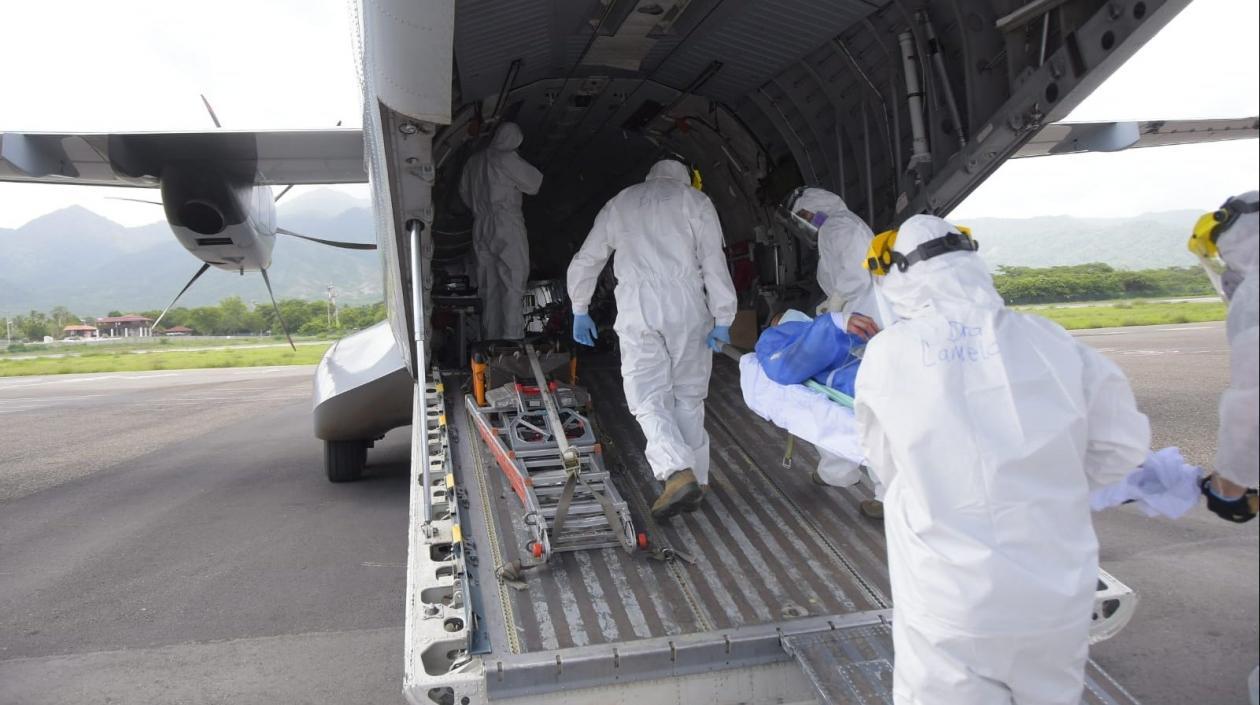 Pacientes trasladados a Bogotá.