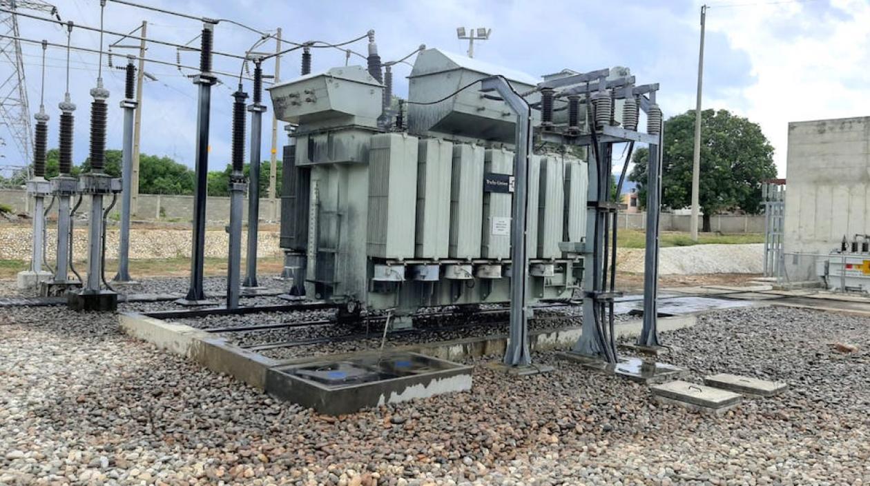 Equipo transformador en la subestación Valledupar.
