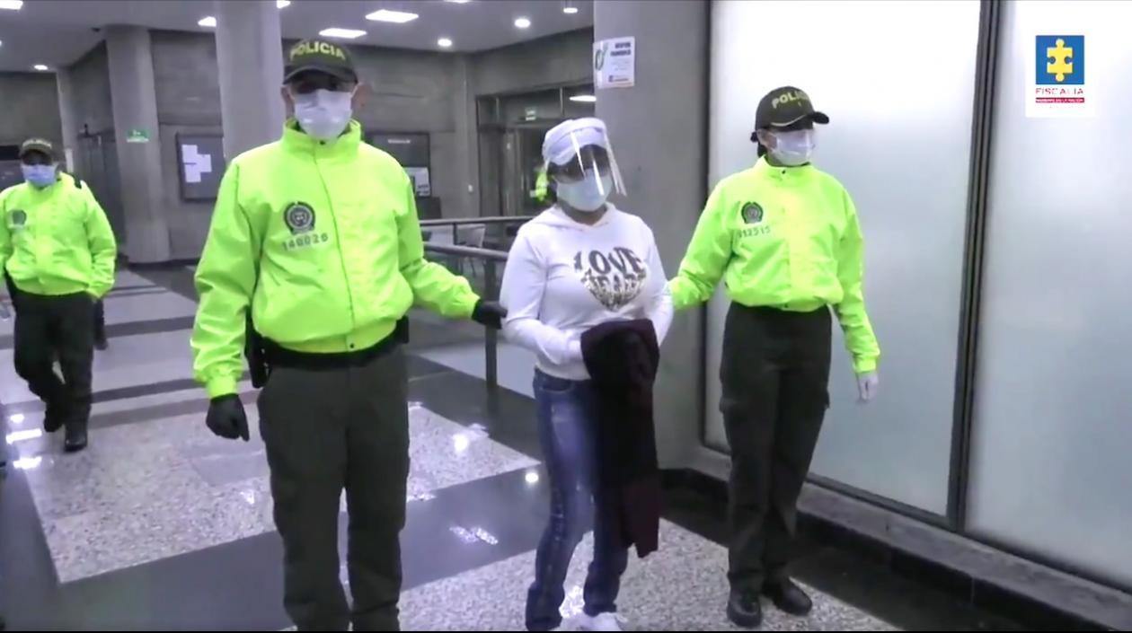 La exgobernadora Oneida Pinto, en el búnker de la Fiscalía.