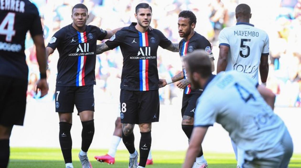 Kilyan Mbappé, Mauro Icardi y Neymar.