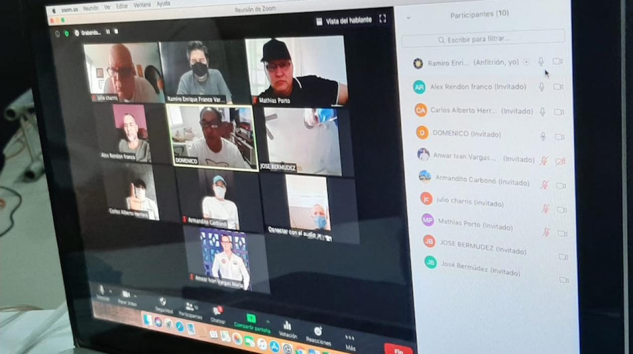 El zoom de los productores y realizadores.