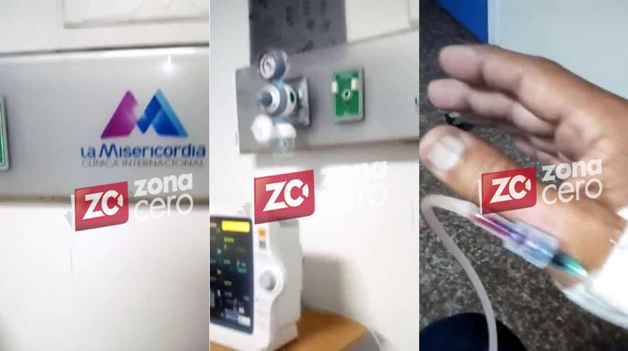 Imágenes del video grabado por el paciente.