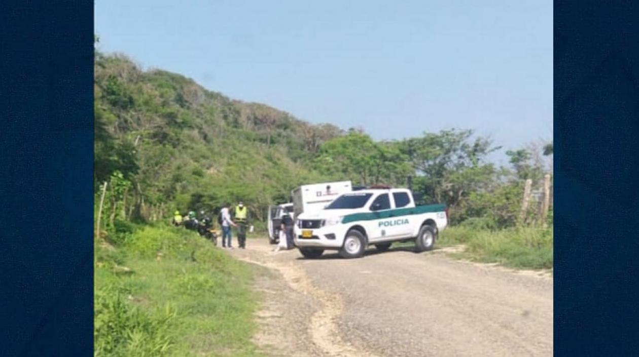 Lugar donde fue hallado el joven asesinado.