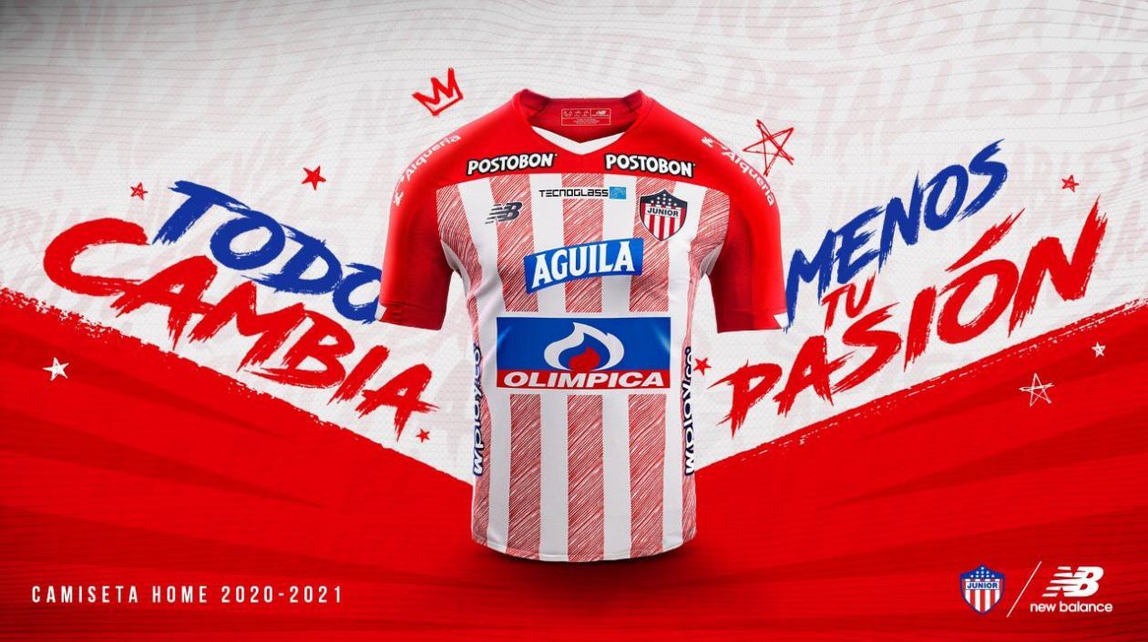 La nueva camiseta de Junior.