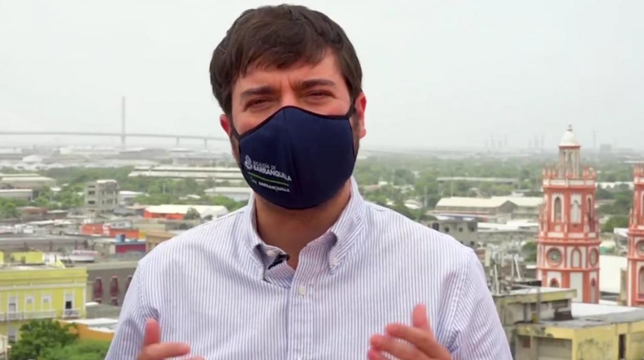 El Alcalde de Barranquilla, Jaime Pumarejo.