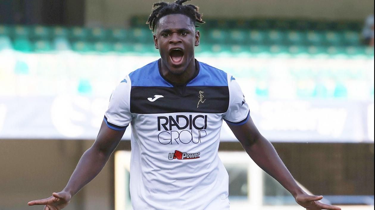 Celebración de Duván Zapata.