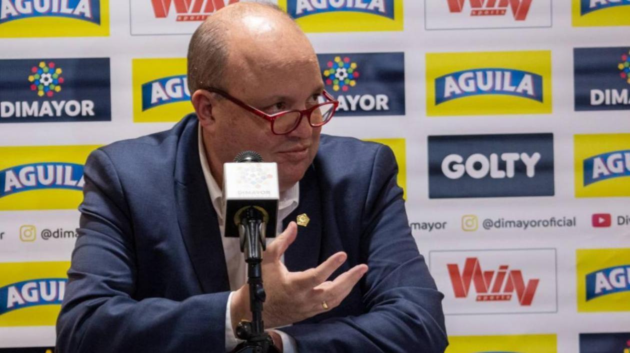 El presidente de la Dimayor, Jorge Enrique Vélez.