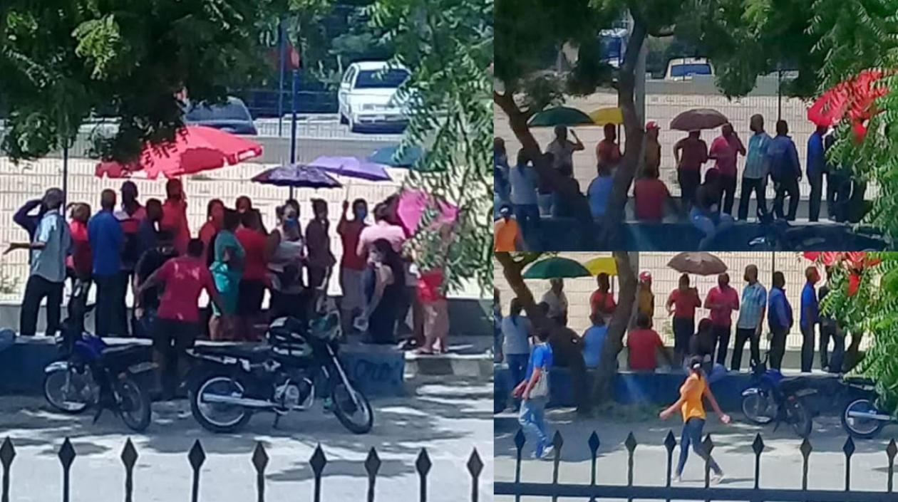 Multitud en Las Cayenas.