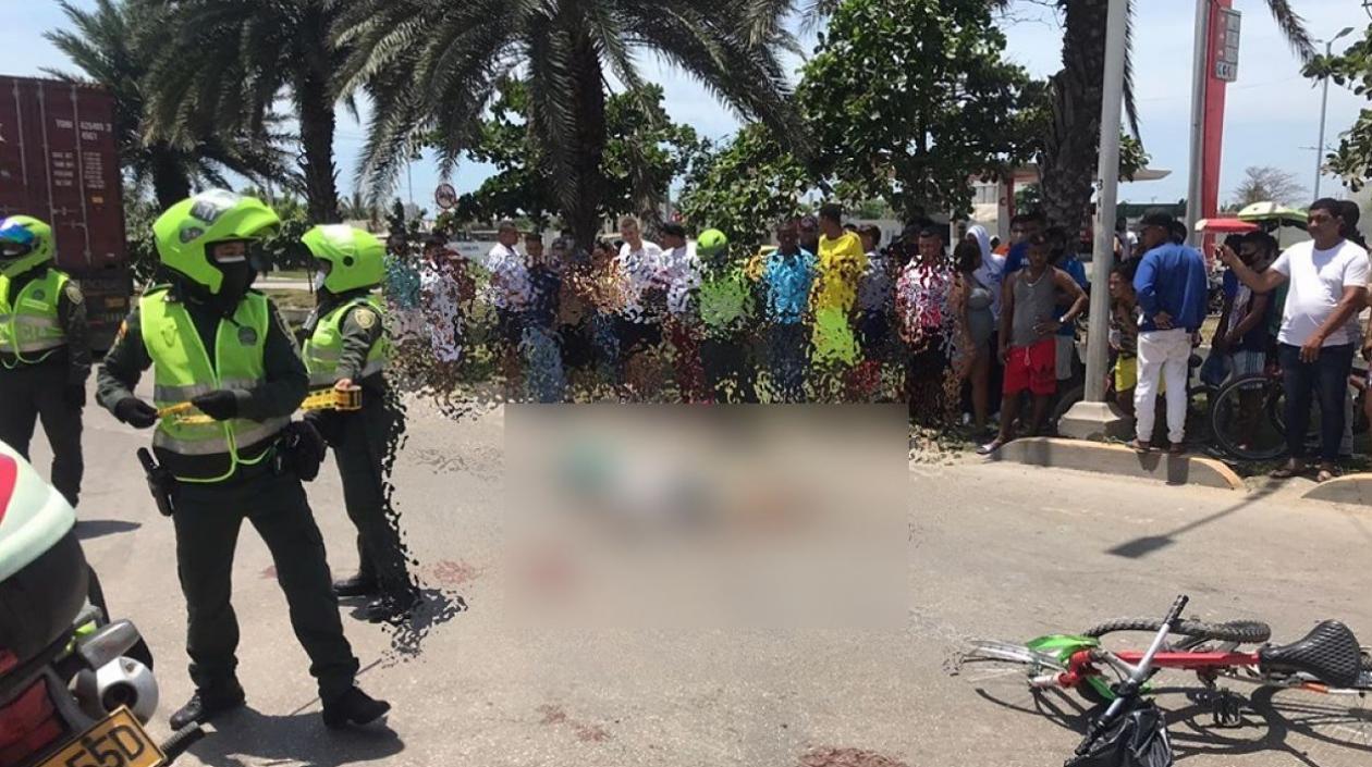 Lugar del accidente.