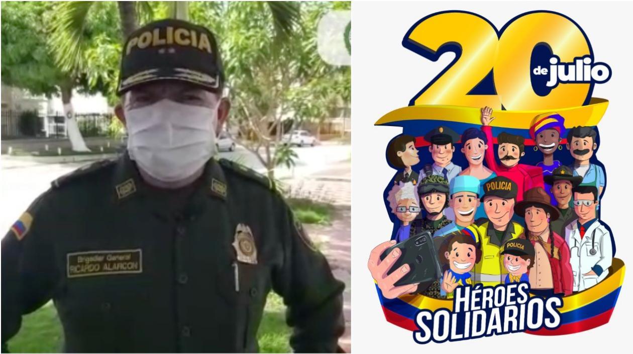 Comandante de la Metropolitana de Barranquilla, Brigadier General Ricardo Alarcón Campos.