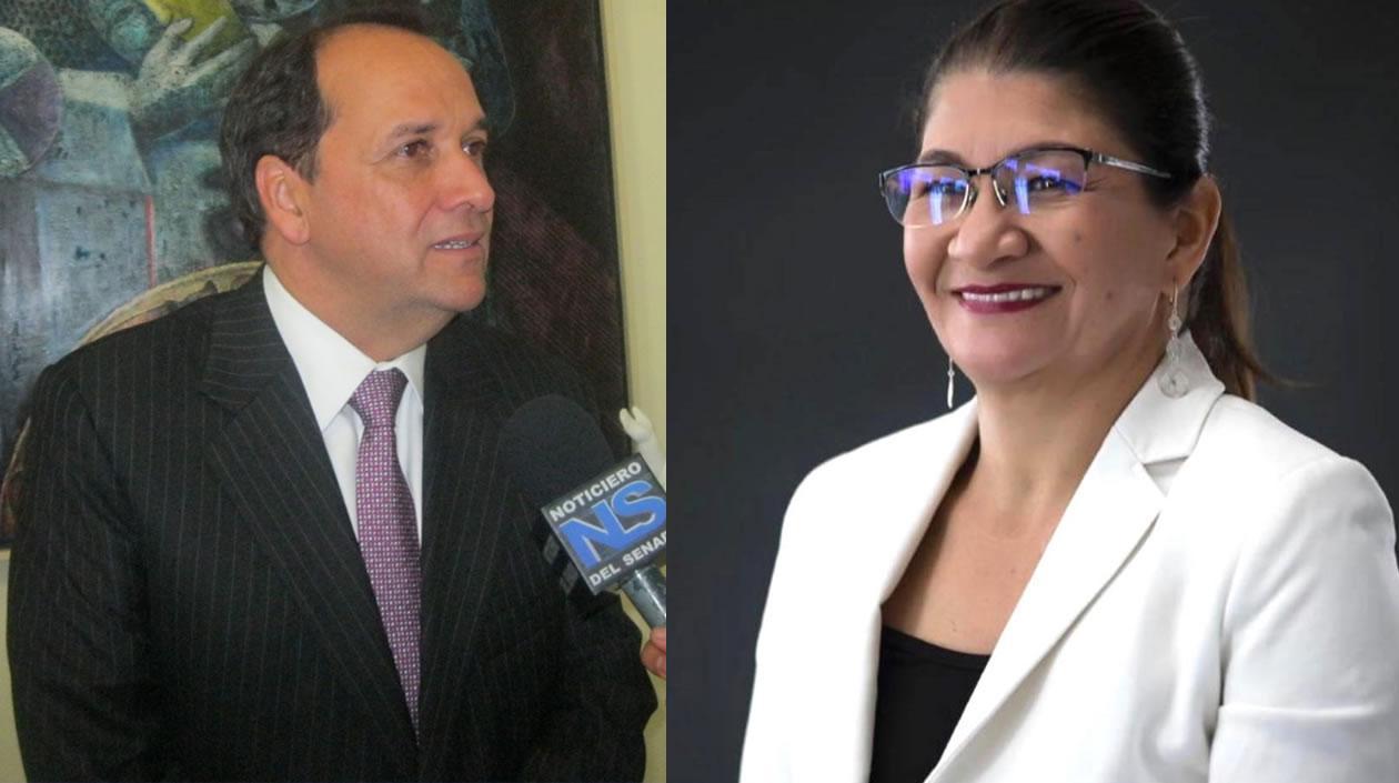 Jaime Durán y Sandra Ramírez, vicepresidentes del Senado.