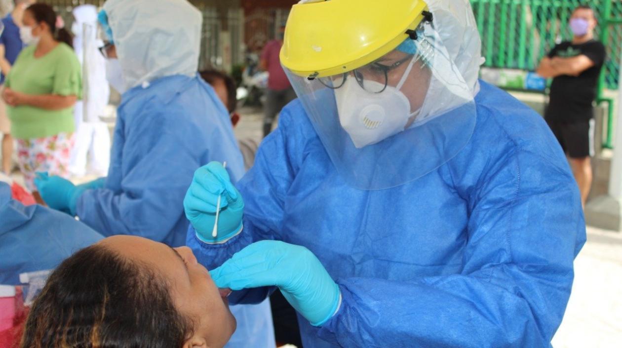 Toma de muestras en Malambo.