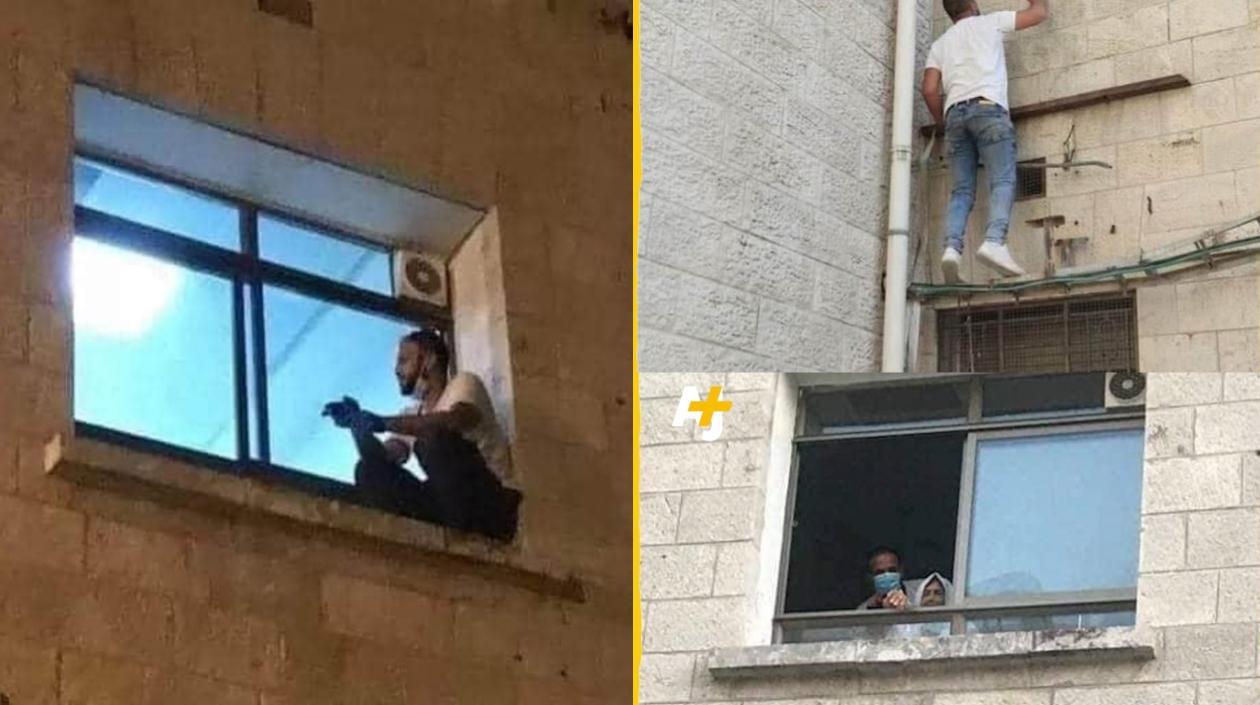 Joven palestino ve morir a su mamá enferma de Covid-19, desde una ventana.