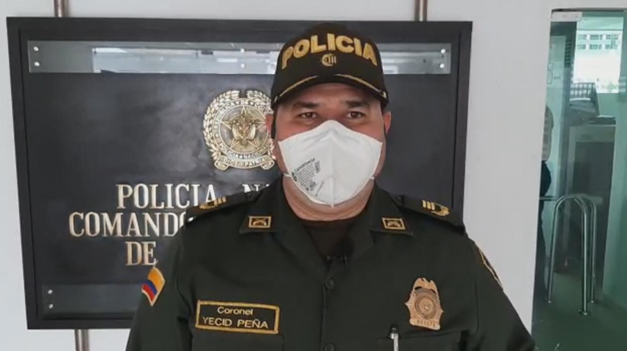 El coronel Yecid Peña, comandante operativo de la Mebar.