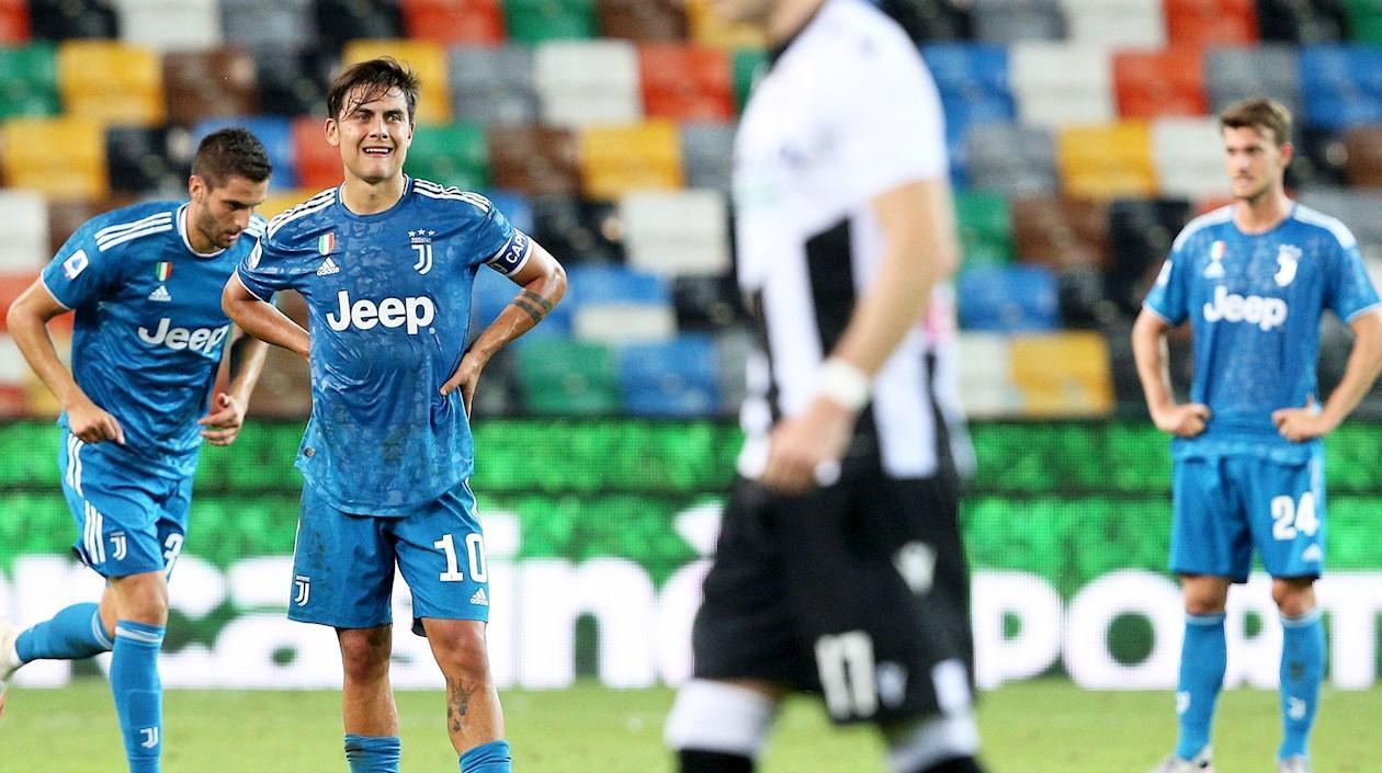 La frustración de Paulo Dybala.