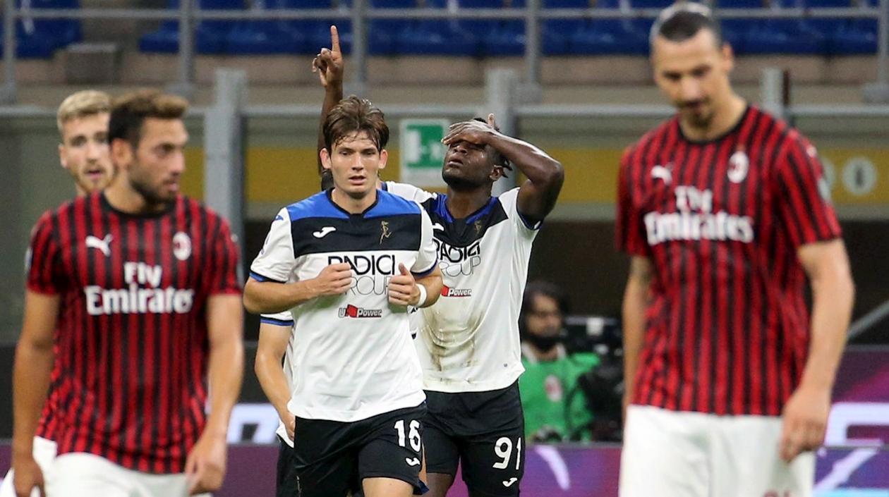 Celebración de Duván Zapata.