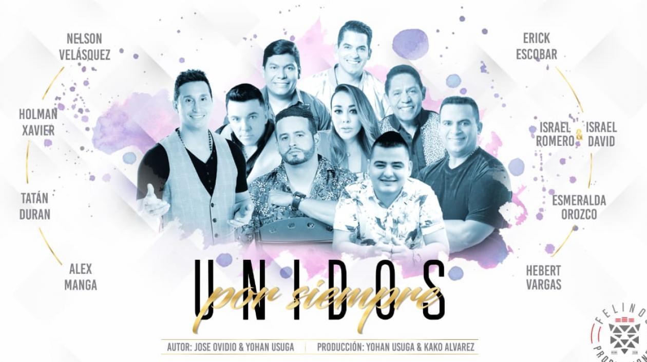 Artistas vallenatos grabaron 'Unidos por siempre'.