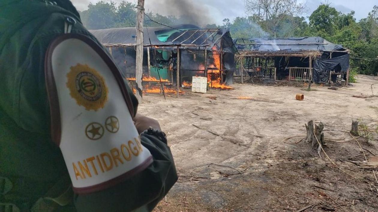 Lugar de la incautación de la droga.