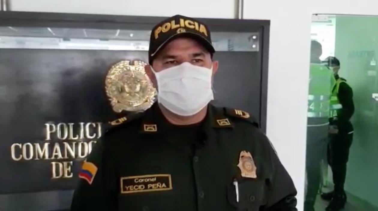 Coronel Yecid Peña, comandante operativo de la Policía Metropolitana.