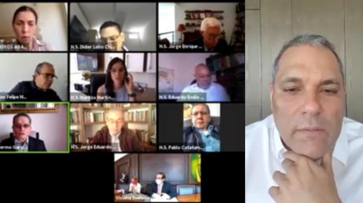 El congresista José David Name, en el debate de la Comisión Quinta del Senado al ICA.