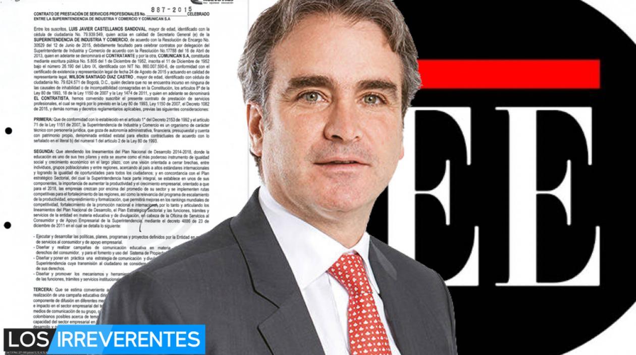 El exSIC Pablo Felipe Robledo y un aparte del millonario contrato.