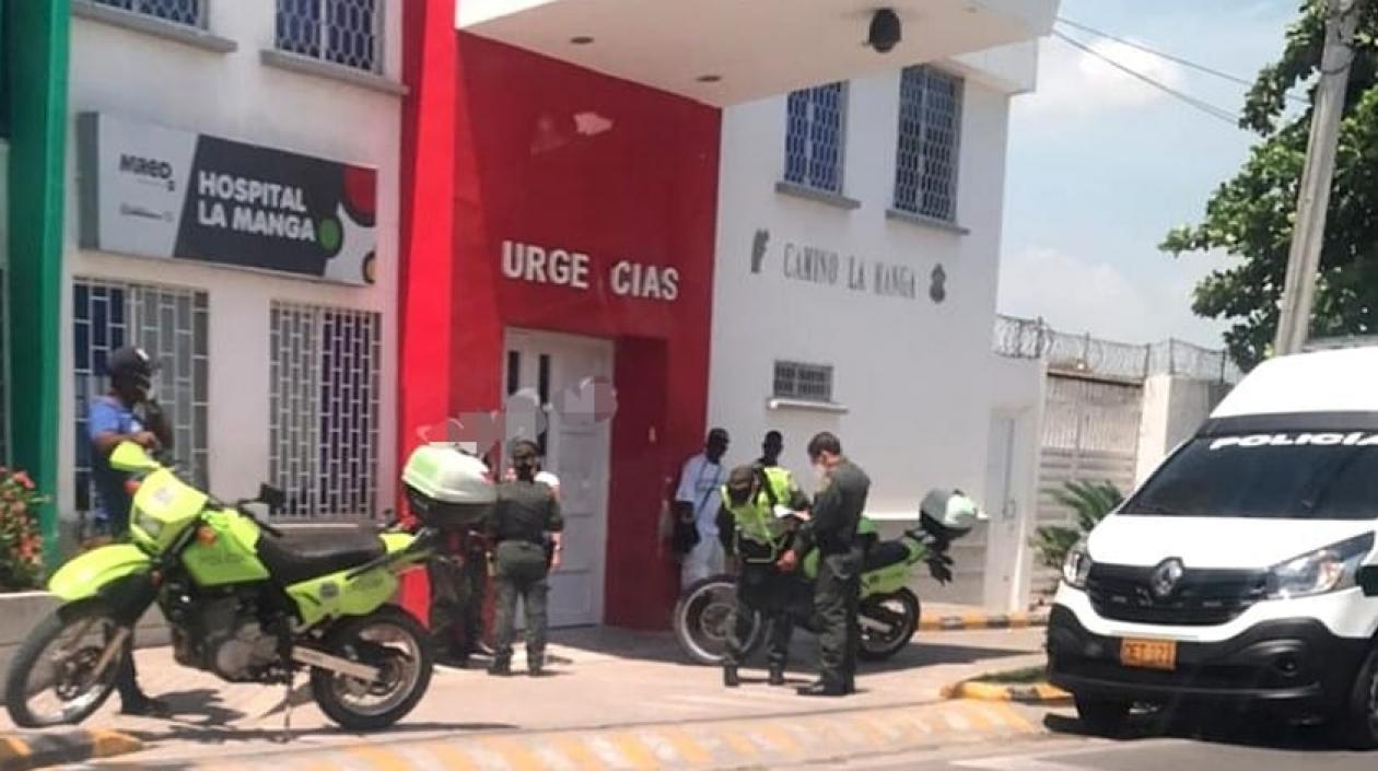 La Policía en el Camino La Manga.
