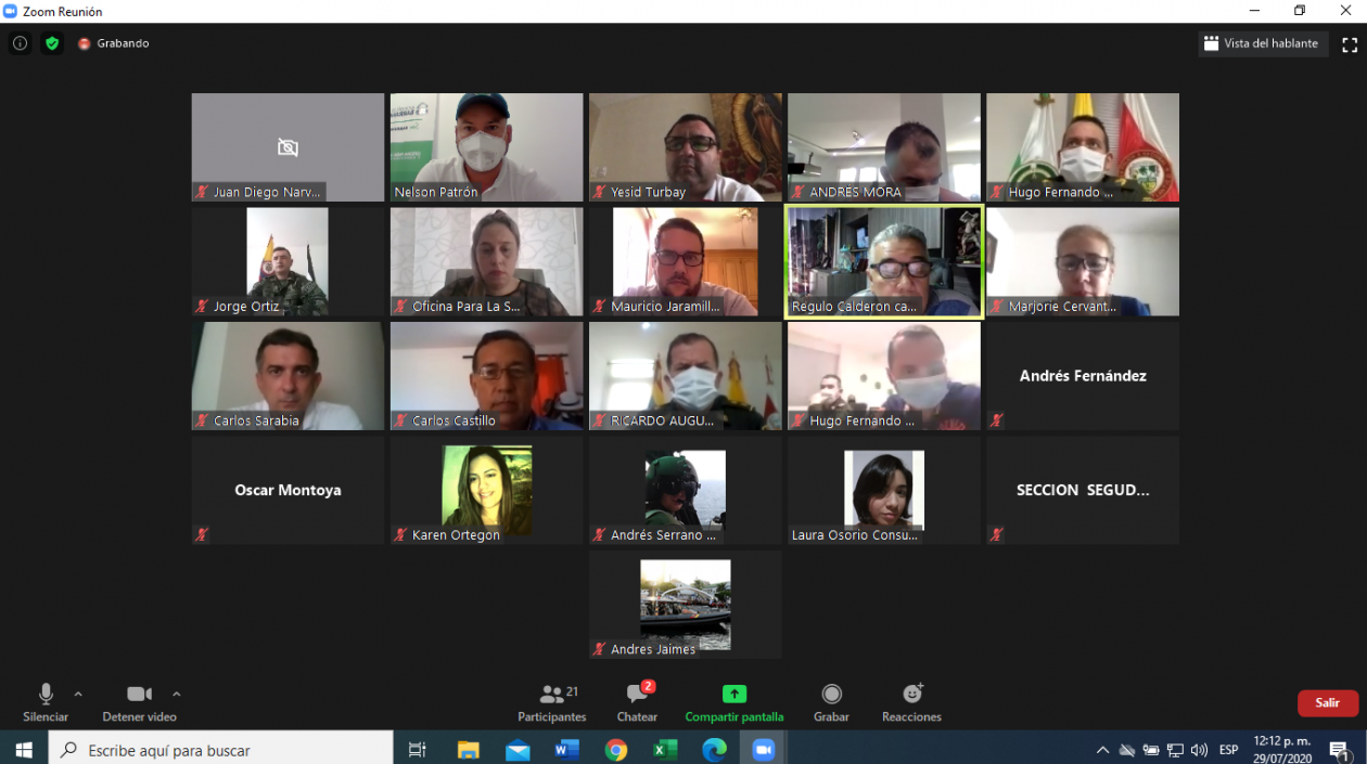 Sesión extraordinaria del Consejo Distrital y Departamental de Seguridad.