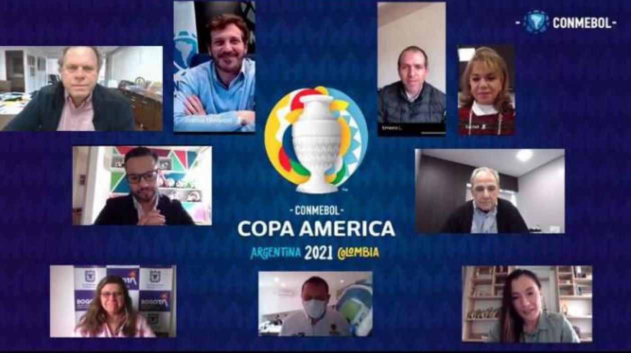 Imagen de la reunión virtual.