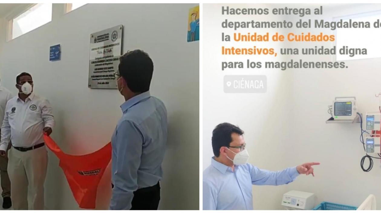 Inauguración de la UCI en Ciénaga.