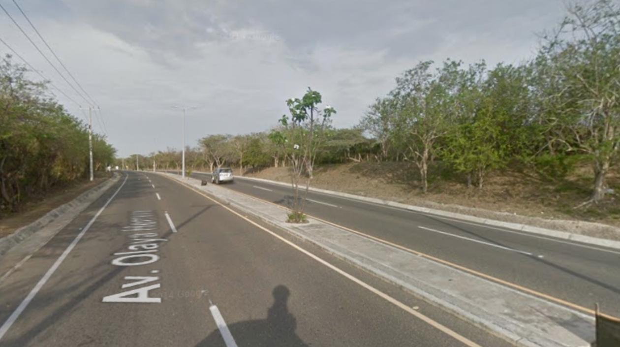 Aspecto de la Vía al Mar donde ocurrió el accidente.