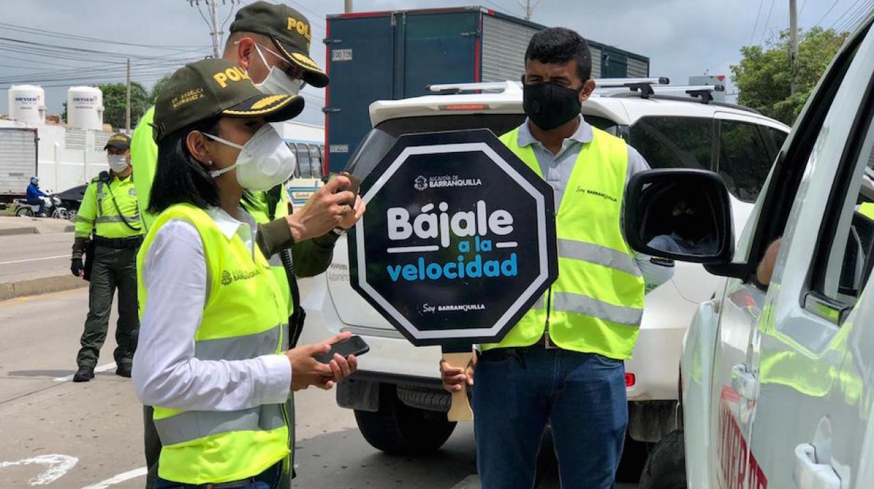 Angélica Rodríguez Andrade, Secretaria de Tránsito y Seguridad Vial, durante operativos.