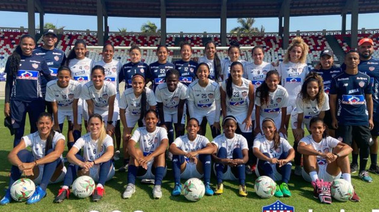 Plantel de equipo femenino.