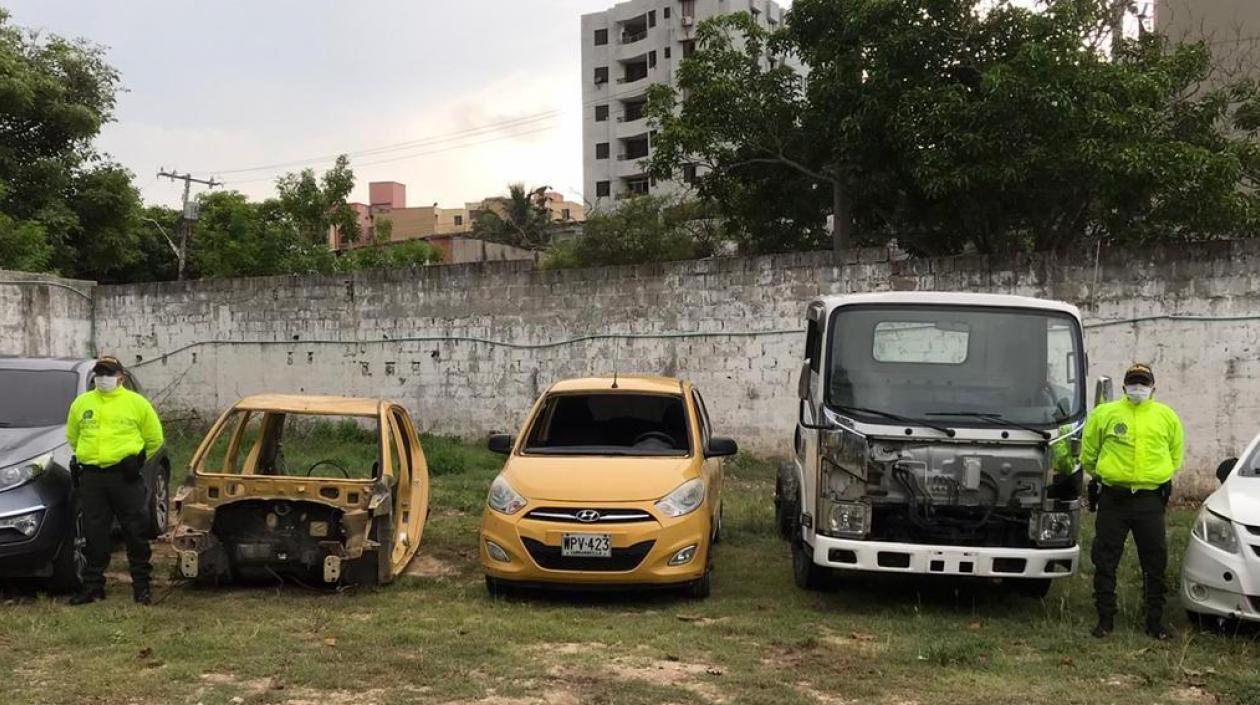 Vehículos recuperados.
