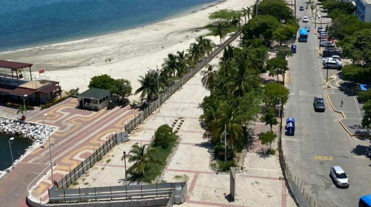 Camellón de la bahía en Santa Marta.