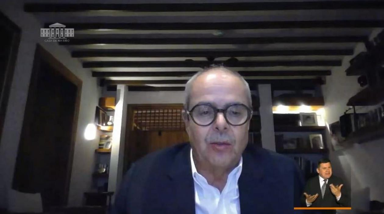 Gabriel Jaramillo, durante el programa presidencial.