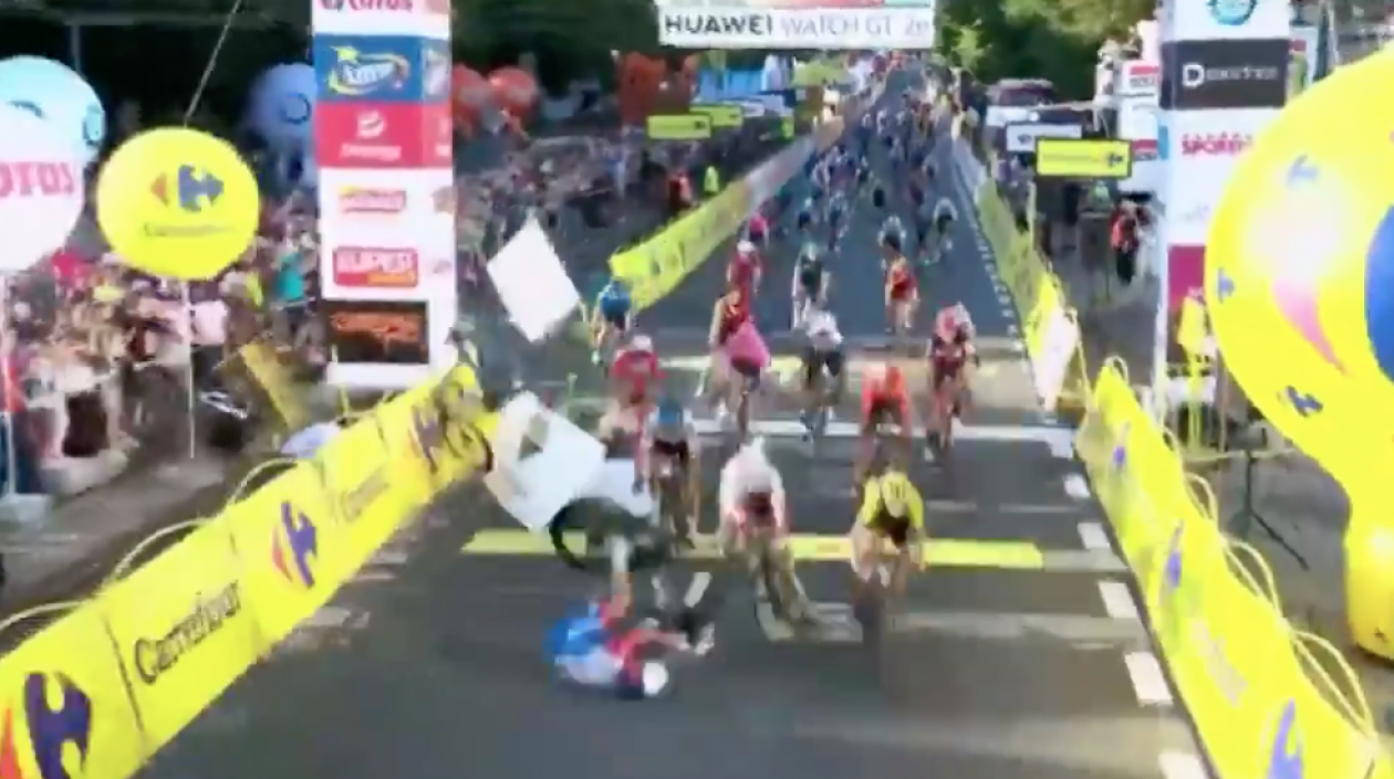 Momento del accidente.