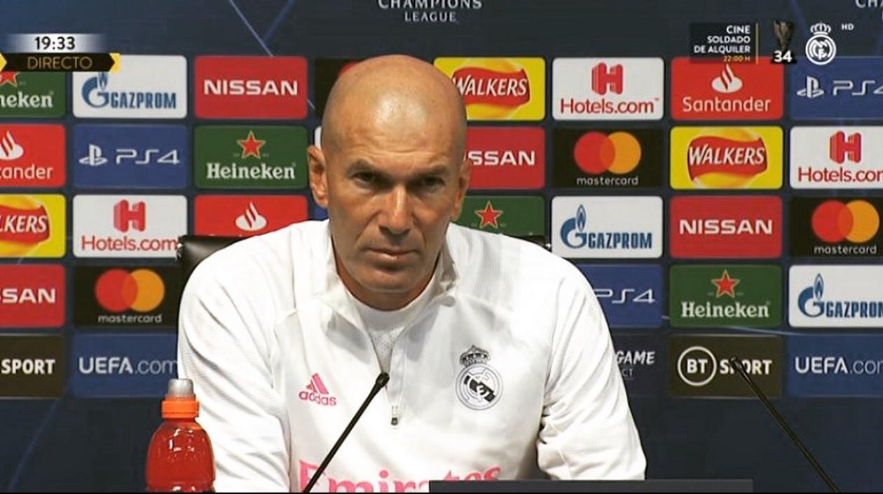 El técnico del Real Madrid, Zinedine Zidane.
