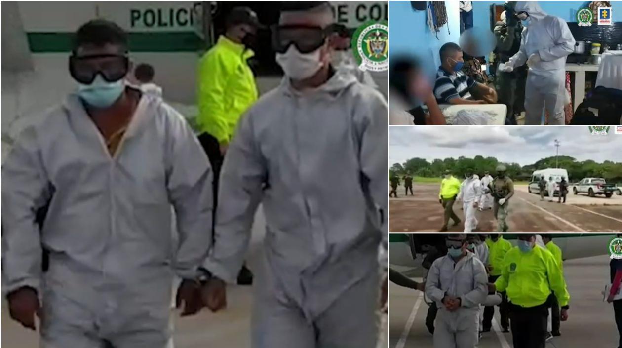 Los capturados en los operativos.