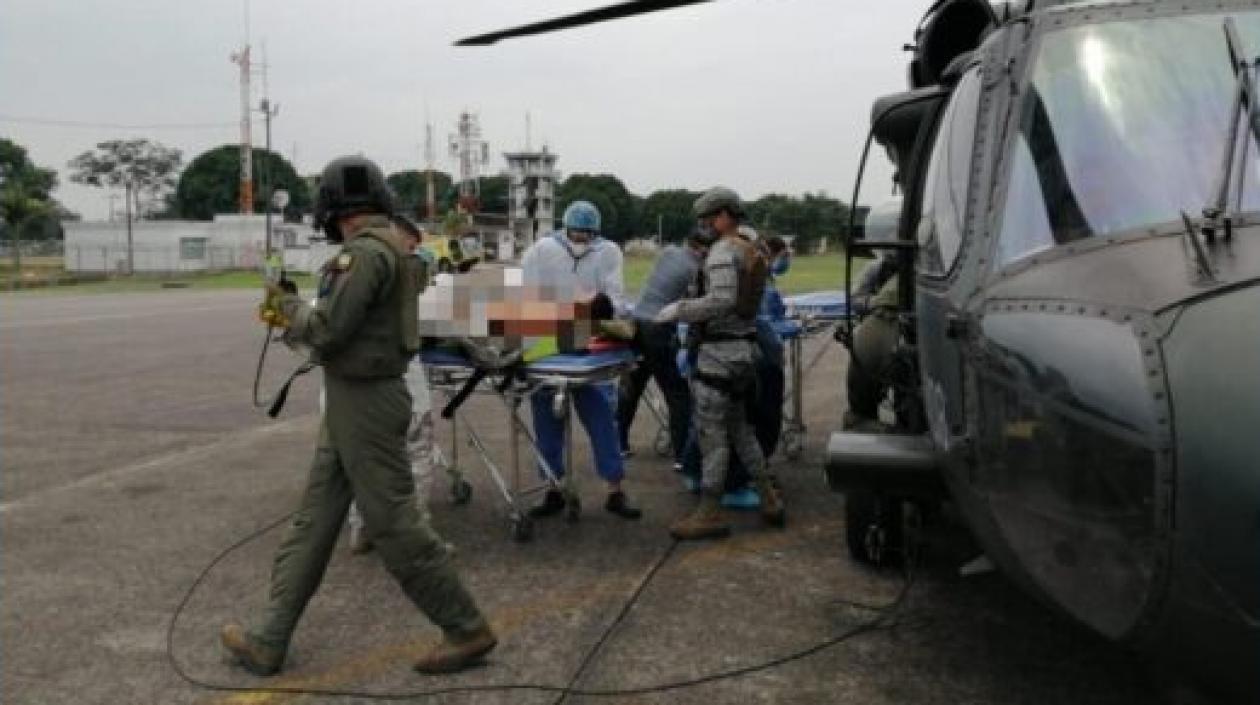 Heridos del ataque de las disidencias de las FARC.