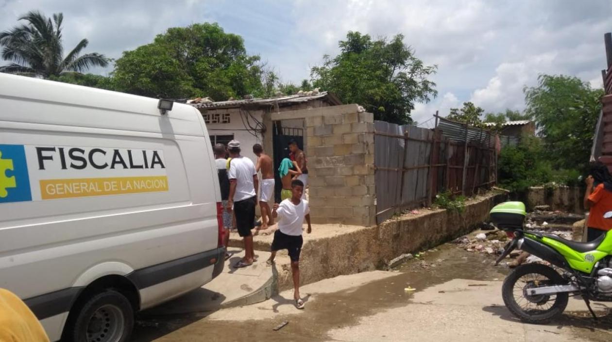 Lugar donde se presentó el ataque sicarial en la mañana del viernes en el barrio El Bosque.