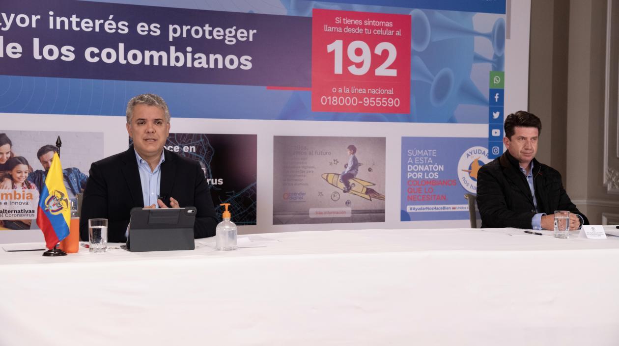 Iván Duque y Diego Molano.