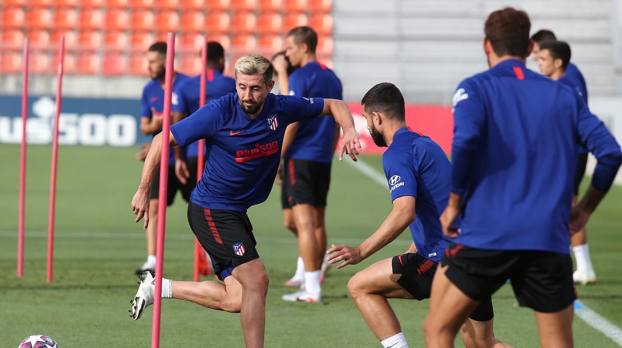 Entrenamiento del Atlético de Madrid.