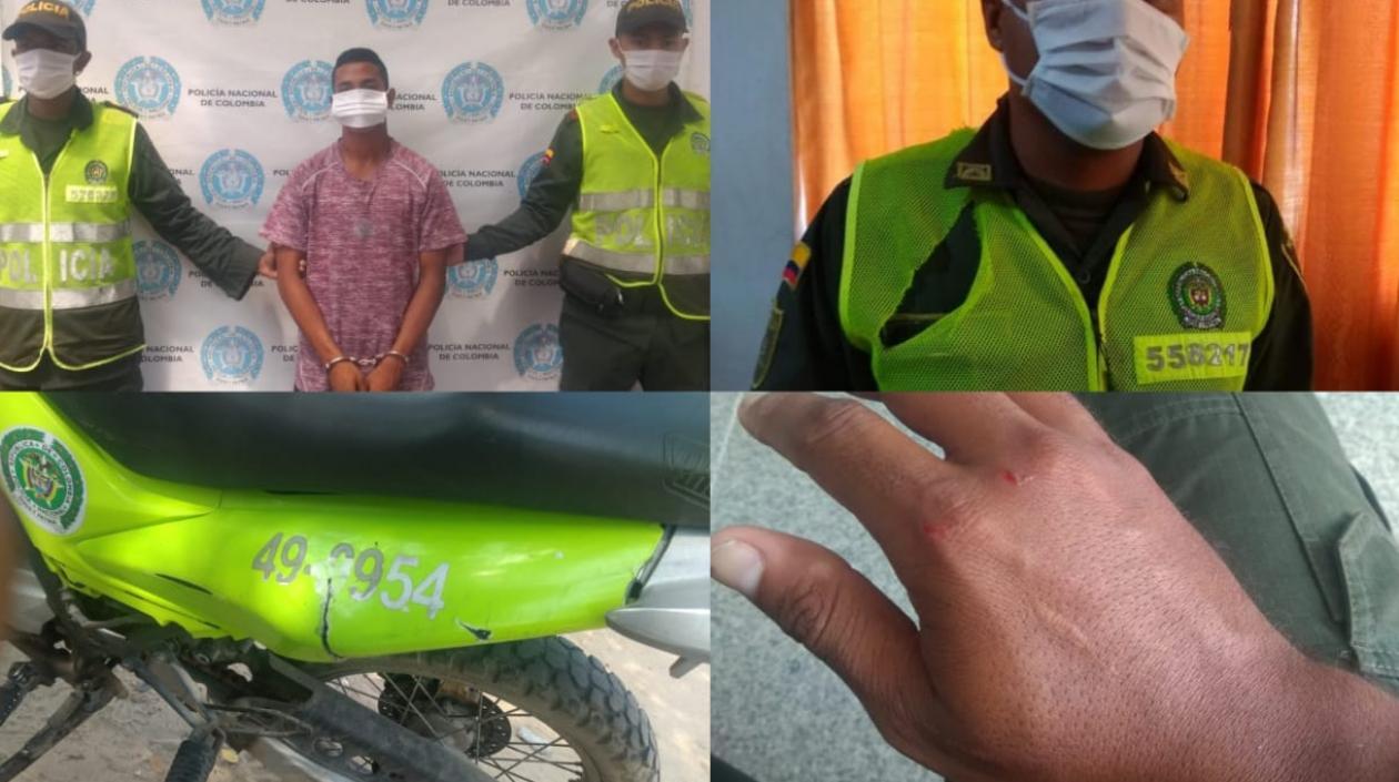 Patrulla de la Policía atacada en Sabanagrande.