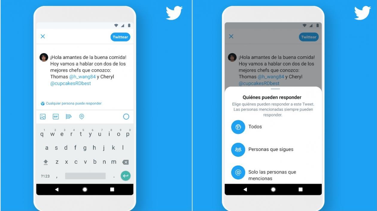 Antes de tuitear tendrá el usuario tres opciones, con se ve en la foto.