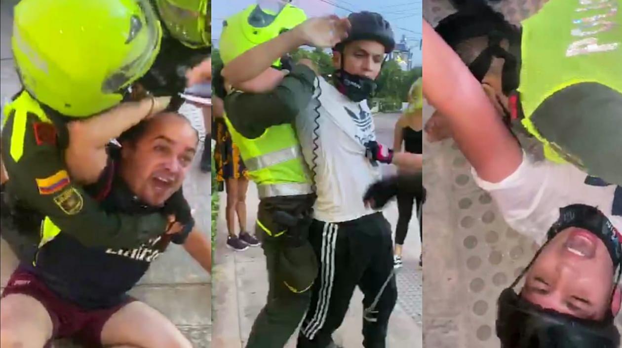 Momento del procedimiento policial en Cartagena.