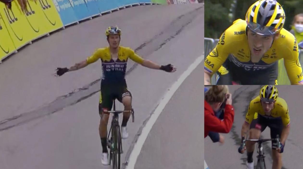 Primoz Roglic ganó en solitario la segunda etapa del Criterium del Dauphiné.
